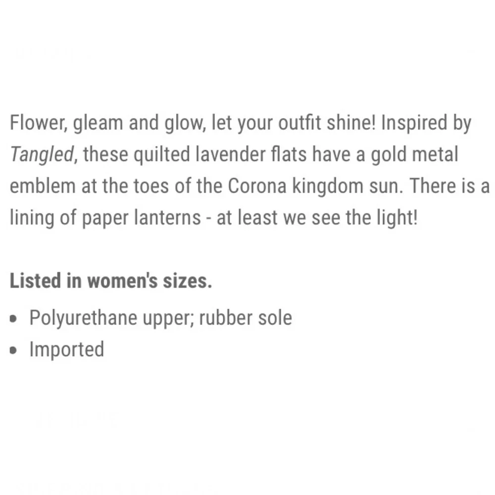 DISNEY HOT TOPIC Tangled “Gleam and Glow” Quilted Rapunzel FLATS! - Picture 6 of 14